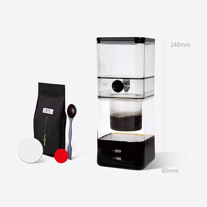 Coffee Dripper Pot Ice Cold Brew 400ML Mini Ice Drip Coffee Filter Portable Reusable Glass Percolators Espresso Coffee Maker Household Tools