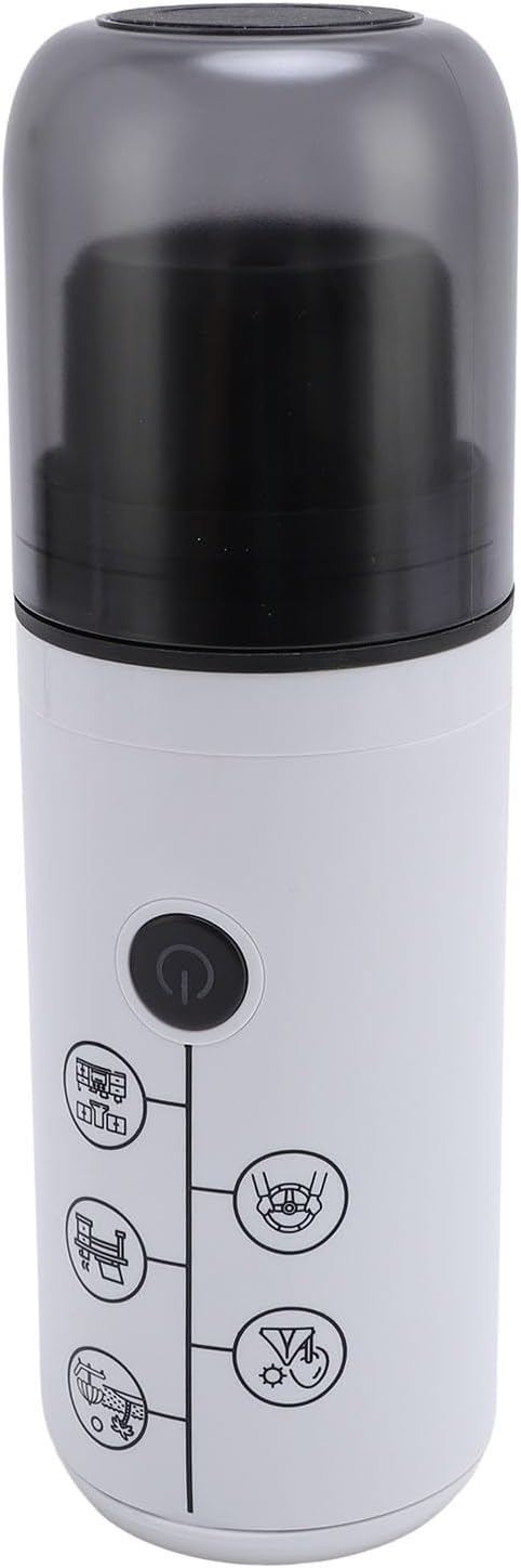 Asixxsix Portable Coffee Maker 17Bar Pressure 2600mAh USB Rechargeable Travel Coffee Maker Camping with Powder and Capsules Compartment for Home Office RV Camping (White)