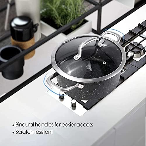 13pcs Cookware Set Non-Stick Pan Frying Pan 13pcs Set Including 2 Pans 3 Soup Pots 3 Lids and 5 Dishes