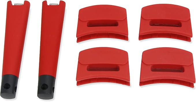 Noir 6pc Handle &amp Grip Set for Noir Cookware Collection Red (ZSPCWHH48)