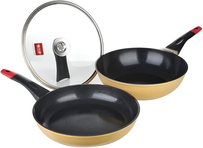 JSEIAJB Ceramic Non-Stick Cookware Set Pot Utensils Fume-Free Cookware Set Combination Kitchen Cooking Pot Utensils