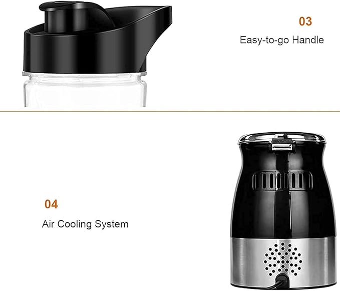 Juicer MachinesBPA-Free 500W Portable Personal Blender Blender Food Processor with Chopper Bowl 600Ml Juicer