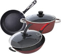 Pots and Pans Set 3pcs Cookware Set Wok Soup Pot with Lid Frying Pan Cooking Pot Saucepan Non-Stick Pan Set Kitchen Cooking Tools Kitchen Cooking Set