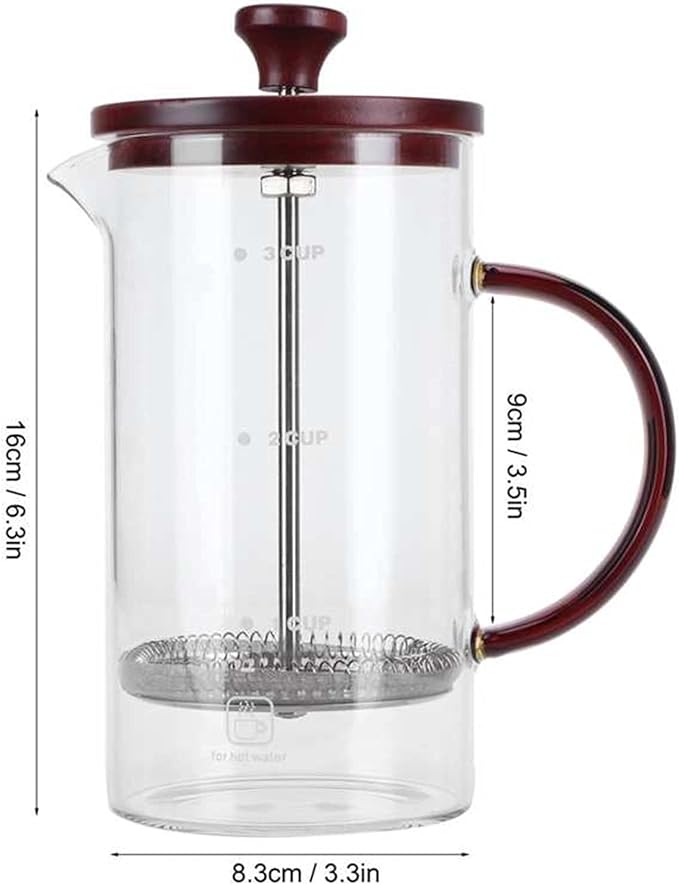 HASMI Coffee Kettle Coffee Kettle Press Coffee Maker Kettle Borosilicate Glass Tea Coffee Pot Container for Home Use Perfect for Coffee Lover 800ml Coffee Maker Dingzhebo2022