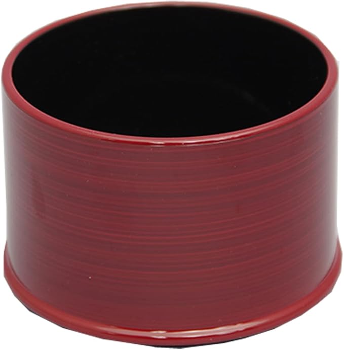 Hitsu Heat Resistant Made in Japan Dishwasher Safe High Rim Rice Machine Red Brush (Inner Black) (Parent) (10 Guests)