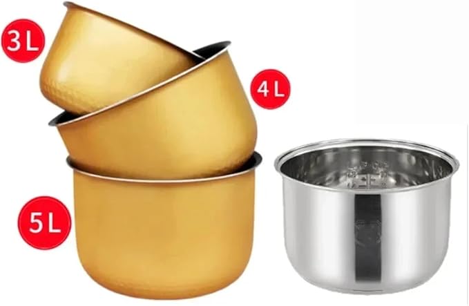 3L 4L 5L Rice Cooker Pot Liner304 Stainless Steel Inner PotCompatible For Midea(3L)
