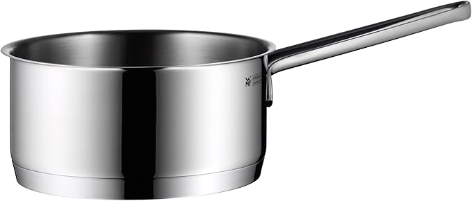 WMF Pot Set 4-Piece Provence Plus Pouring Rim Glass Lid Cromargan® Stainless Steel Polished Suitable for Induction Hobs Dishwasher-Safe Silver 52.7 x 28.8 x 21.8 cm