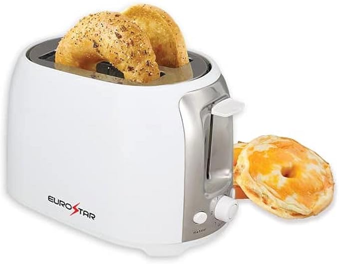 EUROSTAR ET752W 2-Slice Extra Wide-Slot Toaster White