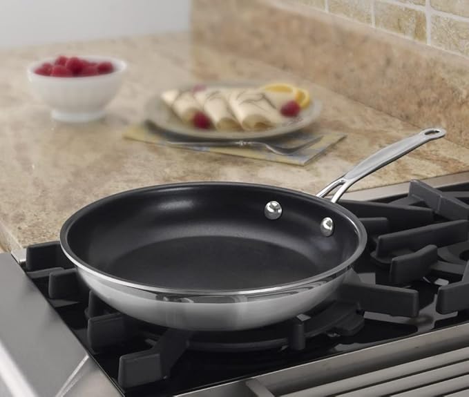 Cuisinart 7-Piece Triple Ply Stainless Steel Cookware Set with 10 Nonstick Skillet