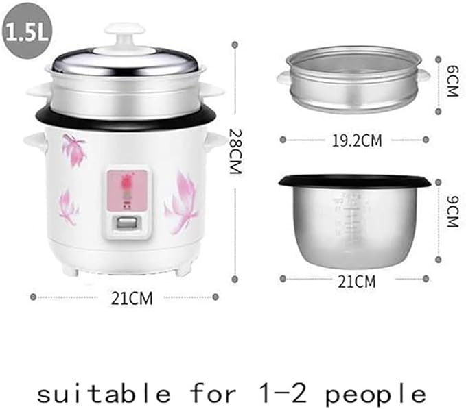 Rice Cooker Household Multifunctional Rice Cooker Smart Insulation with Steamer for 1-8 People (5L900W) ()