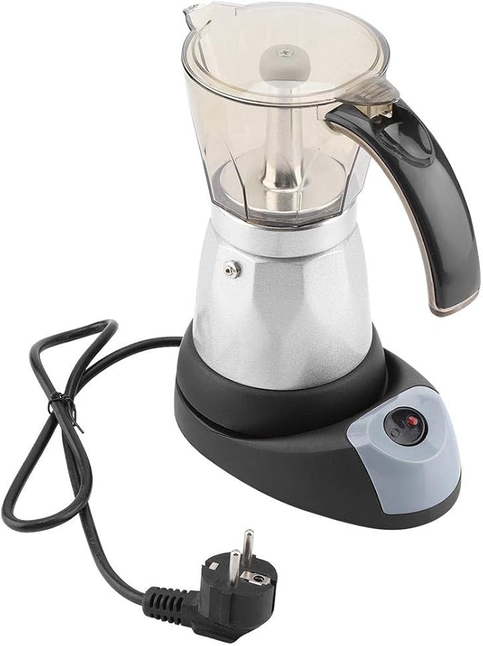 Weiyirot Electric Coffee Maker 480W 220V 300ML/6 Cups Coffee Pot Detachable Espresso Coffee Maker Pot for Home Kitchen Office Use (EU Plug)