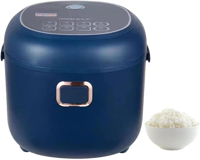 Car Rice Cooker 12V/24V/110V/220V Electric Rice Cooker 2-5 People 24 Hours Intelligent Reservation 8 Cooking Modes Non Stick Inner Pot