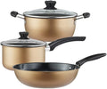 Cookware Set Pan &amp Pot Set 3 Piece Stock Pot Saute Pan Hot Milk PanGlass Lid Induction NonstickCan Be Used for A Variety of Heat Sources Including Induction Cookers Pan Sets