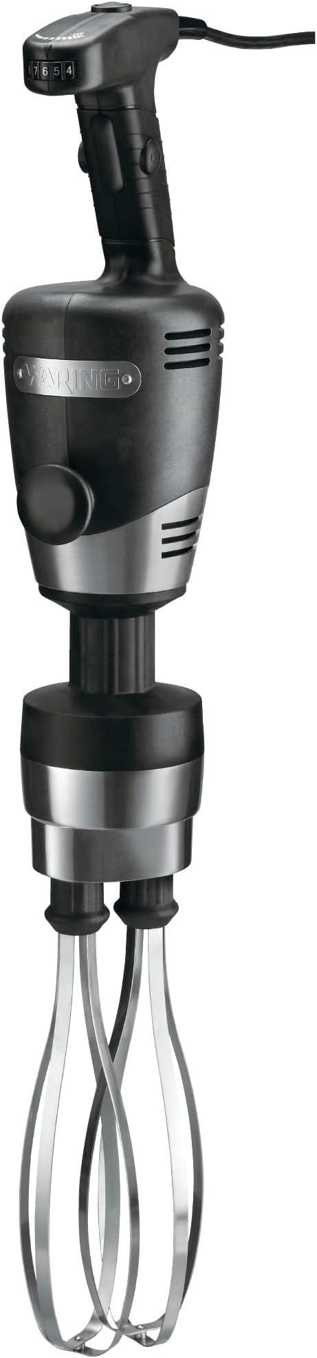 Waring Commercial Big Stix Heavy Duty Stick Immersion Hand Held Blender 10 Dual Whisk Shaft Submersible 1 HP 750 Watt Variable Speed Professional Restaurant Kitchen Grade 120V 5-15P WSBPPWA