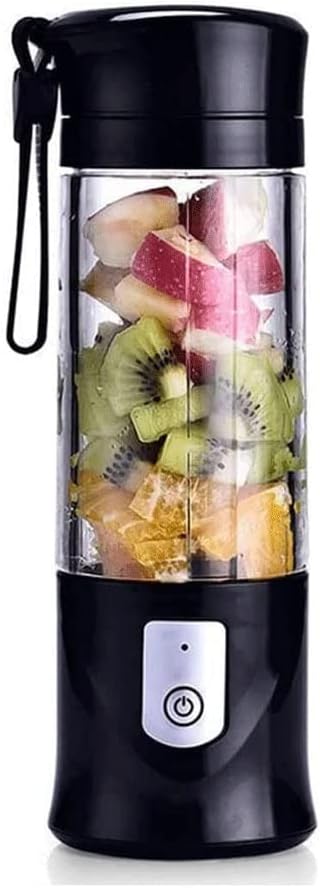 Personal Blender - Smoothie Blender for Milkshake Fruit Vegetables Drinks SmoothieSmall Mini Food Blenders Processor Shake Mixer Maker with400ML Travel Cup(Black)