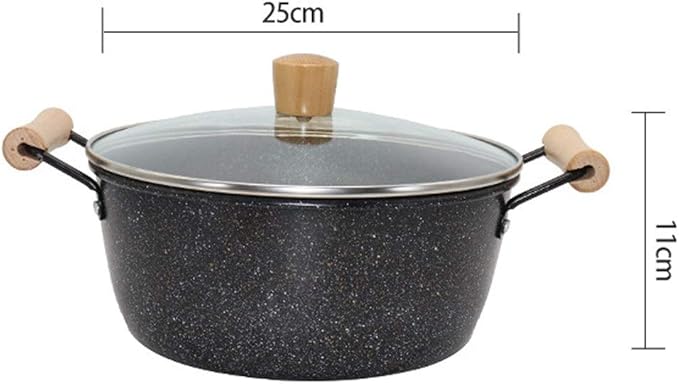 Pot Set Non-Stick Cookware Set Kitchen Pots and Pan Set Suitable for Stir Fry Roast Sauce Soup 3 Pieces Cookware Cooking Set