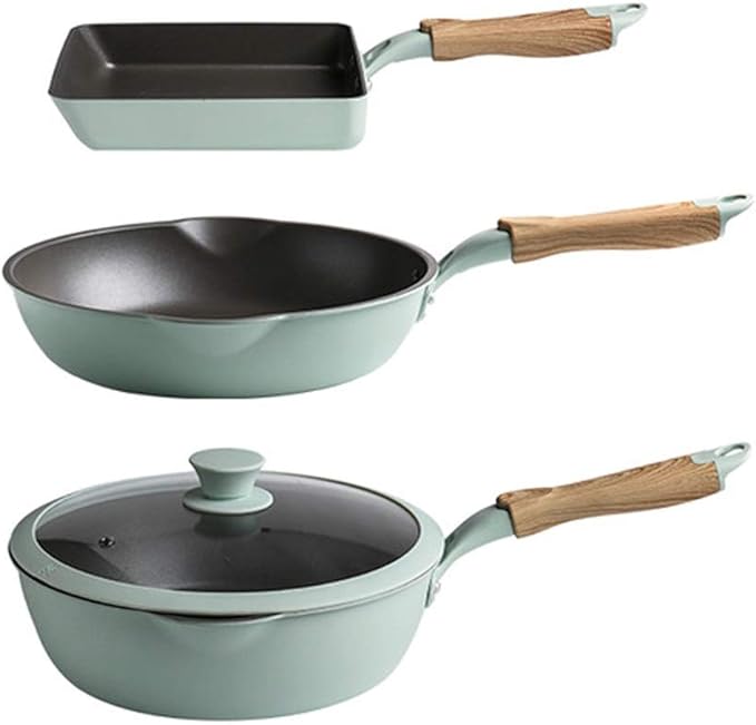 Pot Set Home Kitchen Wok Frying Pan Combination Non Stick Pan Special for Induction Cooker Kitchen Pot Cookware Set