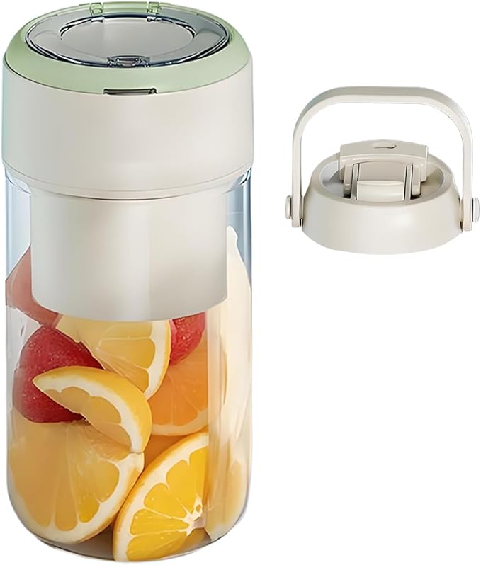 Personal Blender With Cordless Convenience White Usb Rechargeable Juicer Mini Fruit Blender Cup Cold Press Extraction For Citrus Lemon Orange Pear Kitchen Home Camping Office