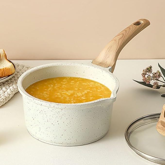 Easy to clean Tourmaline Non Stick Pan Soup Pot Frying Stir Steaming Boiling Milk Induction Cooker Cookware Set Kitchen