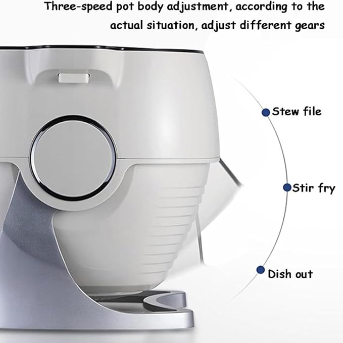 2000W 6L automatic cooking pot fried rice machine 6L automatic cooking machine one-button smart start three-speed adjustable stir-frying stewing