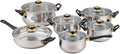 Cooking Tools 12 Pieces of Stainless Steel Cookware Set Soup Pot Milk Pot Fry Pan Combination Set Apply