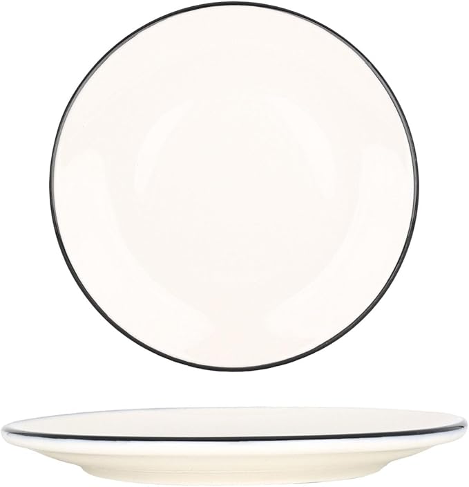Dinnerware Sets (Large) - Black Line - 24 pieces - 6 People - Porcelain