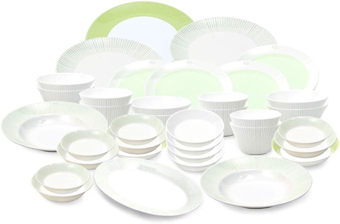 Hankook Chinaware 한국도자기 Lime Home Set for 6 Dinnerware Korean Fine Bone-China Dojagi Ceramic