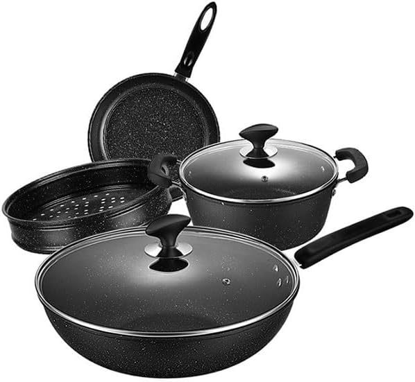 Medical Stone Cookware Set Thick Bottom Induction Cooktop Compatible Non Stick
