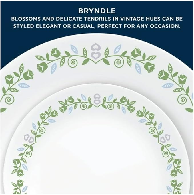 Corella Gorgeous 12-Piece Glass Dinnerware Set