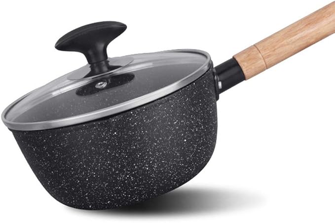 Cooking Pots and Pans Set Porridge Soup Ramen Milk Pot Non Stick Pot Korean Breakfast Cookware Set Japanese Kitchen Utensils(18cm)