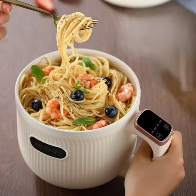 Portable Mini Electric Rice Cooker Household Ceramic Glaze Non-stick Electric PotSmall 1-2 People Multi-Functional Steaming Rice Cooker for Egg Fried Rice Ramen Oatmeal dorm room essentials.