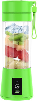 Portable Blender Personal Blender for Shakes and Smoothies Blender shake Smoothie for Kitchen Personal Size Blenders with Rechargeable USB 380Ml With 6 Blades (Green)