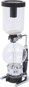 Siphon Coffee Maker Syphon Coffee Brewer Coffee Siphon Brewer Tabletop Glass Siphon Pot Glass Drip Coffee Maker Set Hot Tea Maker for Home Household and Office (500ml)