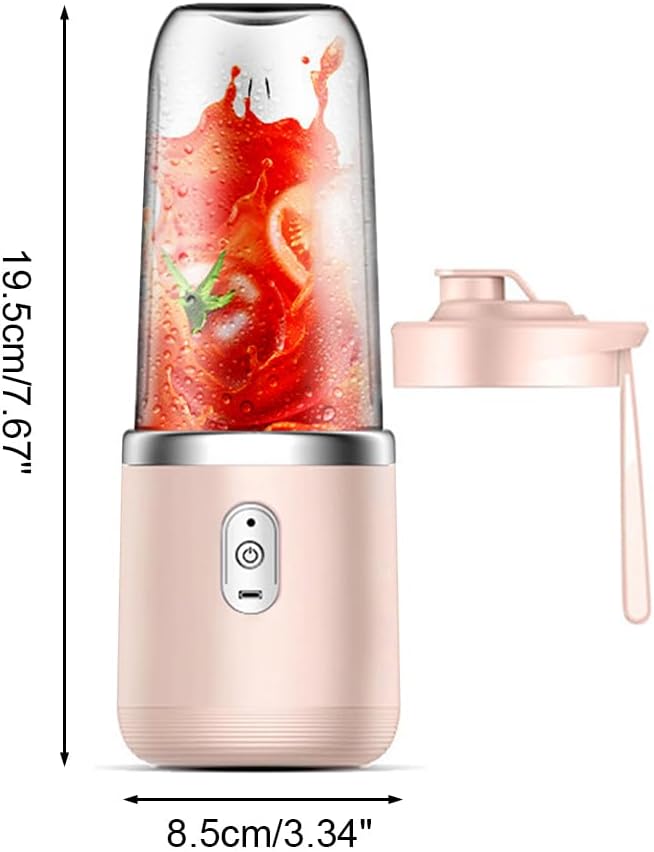 Portable Blender Wireless Personal Size Blender with 6 Sharp Blades Mini Fruit Juice Blender for Shakes and Smoothies