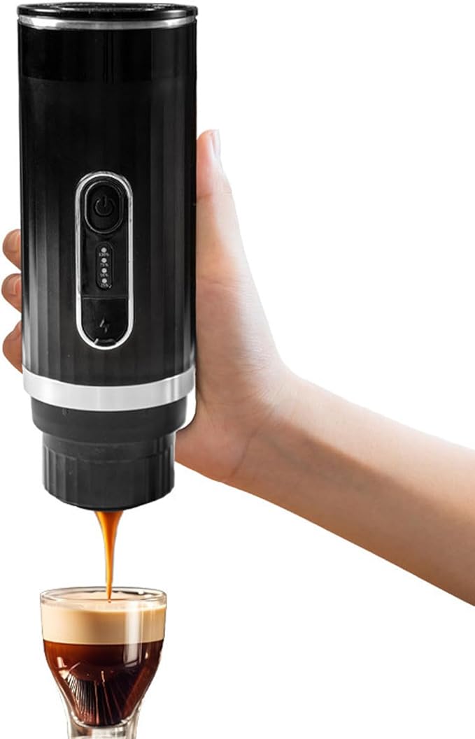 Portable Coffee Maker with 80ml Water Tank for Camping Office Home 7500mAh Battery Electric Travel Coffee Machine