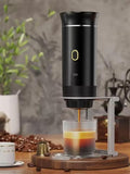 Wireless Electric Portable Espresso Coffee Machine for Car &amp Home Camping Coffee Maker 3-in-1 (Metallic grey)