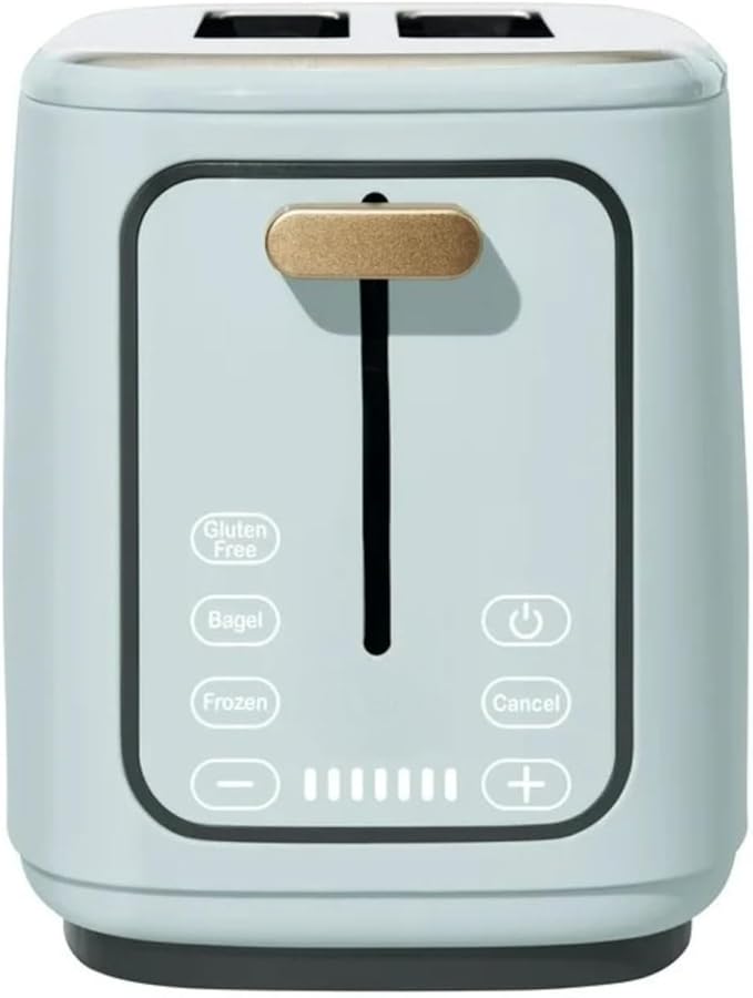 2 Slice Toaster Touch-Activated Display Extra Wide Slots Bagel Function Stainless Steel Kitchen