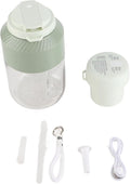 Portable Blender 1L Dual Lid Rechargeable Cordless Blender with Hanging Strap 18000 RPM 10 - Blade Juicer Cup for Outdoor Travel Gym Party Use (Green)