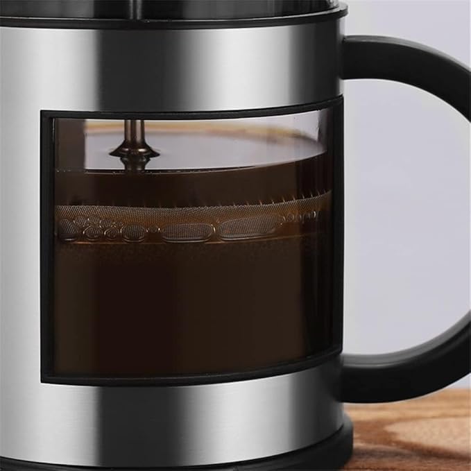 Press Coffee Maker Coffee Press CaffettiereCoffee Maker French Press Coffee Maker French Press Pot Stainless Steel Plunger with Filters French Coffee Press Heat Resistant Glass Coffee Maker Easy