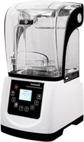 Turbosaver TB-020C Commercial Blender with Sound Enclosure 4HP 2200W Heavy Duty Motor 51 oz BPA-Free Jar Digital Touch Panel Quiet Professional Smoothie &amp Ice Crusher Blender (White)