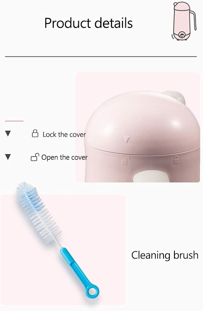 Mini Soymilk Machine Portable Soy Milk Rice Paste Maker Electric Juicer Blender Food Grinding Heating Processor 350ml(Black-JoJo's Bizarre Adventure1)