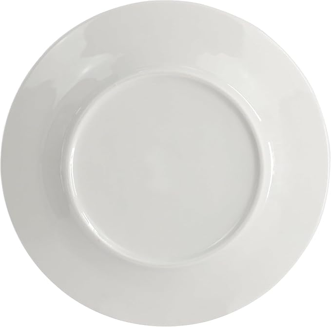 12-Piece Ceramic Dinnerware Set for 4 – White Round Plates Bowls &amp Mugs with Green Loops – Microwave &amp Dishwasher Safe Tableware Set (White &amp Green)