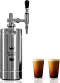 The Original Royal Brew Nitro Cold Brew Coffee Maker - Gift for Coffee Lovers - 128 oz Extra Large Home Keg Nitrogen Gas System Coffee Dispenser Kit