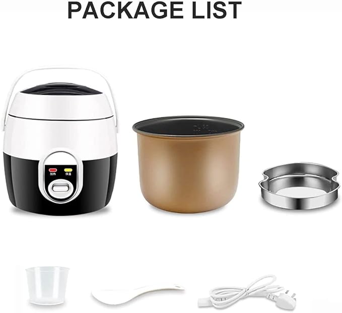 Mini Rice Cooker And Steamer Electric Rice Cookers Stainless Steel Non- Stick Inner Pot For Cooking SoupStewsGrains