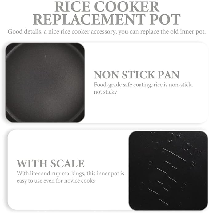 HANABASS Household Rice Cooker Inner Pot Non-stick Rice Cooker Pot Electric Cooker Accessory 3L
