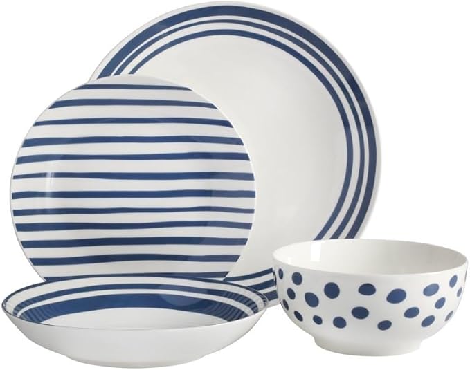 Home 16-Pieces Dinnerware Set Plate Bowl Water Cup Bowl Dish Household Round Dish Set