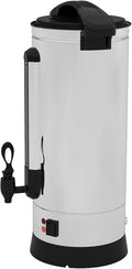 Fast Brewing Commercial Coffee Maker – 110 Cup Double Wall Stainless Steel Urn – Keep-Warm Function Hot Beverage Dispenser for Buffet Catering Parties Weddings – 16L Large Capacity Stainless
