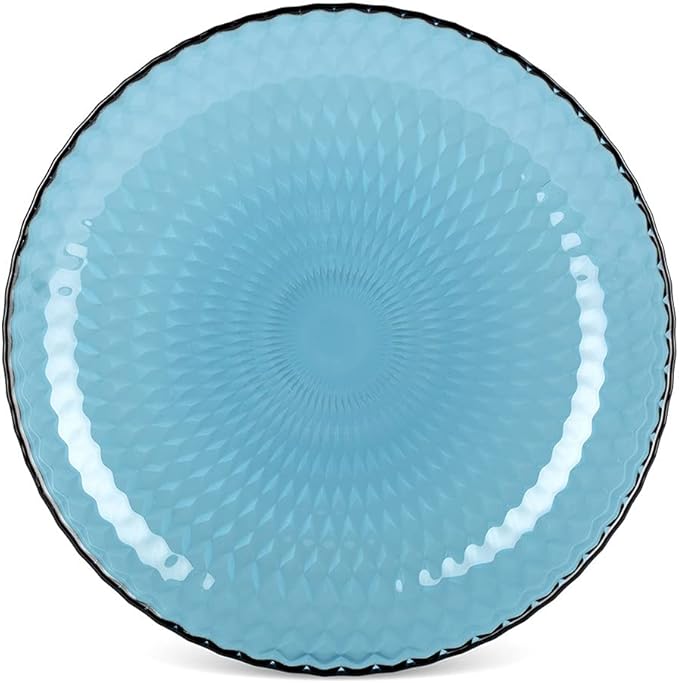 Books.And.More Dinnerware Idylle London Topaz Tableware Set of 18 Kitchen Plates Bowl and Dessert Plates Kitchen Dinner Set for Home