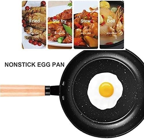 RUVOO Cookware Set Pots and Pans 3pcs Cookware Set Wok Frying Pan Saucepan with Lid Pots Pans Set Maifan Stone Nonstick Egg Pan Cooking Tools Kitchen Cooking Set