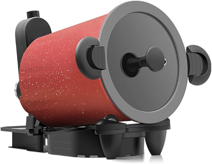 Automatic Cooker 360° Rotation Fry Machine for Home Use Outdoors Camping Travel Cooking Multi-Functional Fry PanRed